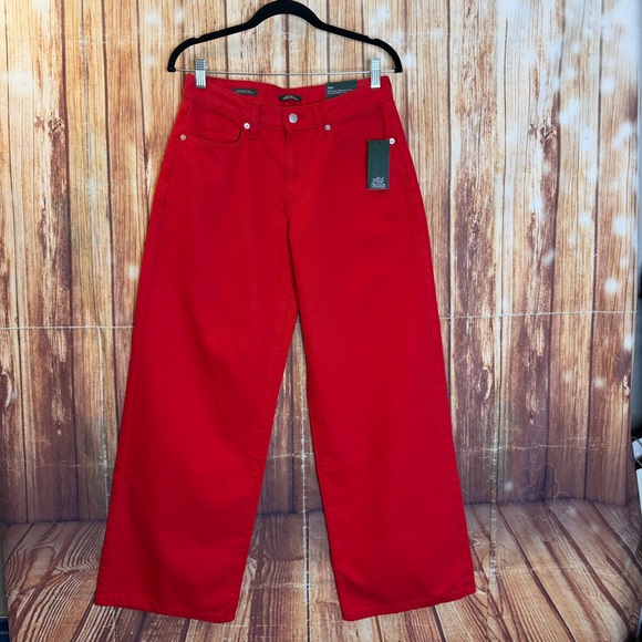 Wild Fable Women’s Low Rise Baggy Rigid Red Jeans 31” Inseam Size 4 - Picture 2 of 11